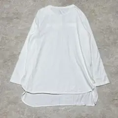ベルメゾン 長袖Tシャツ L ホワイト 大きいサイズ
