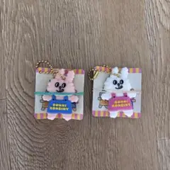 バニーコンビニ　3Dラバーマスコット 2種セット