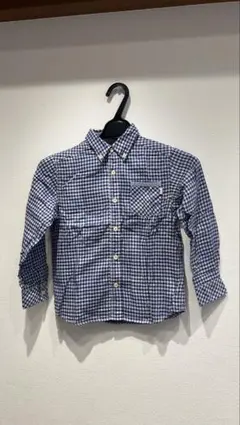 美品 familiar ファミリア 長袖シャツ 130 ギンガムチェック