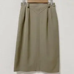 【F】ブランド名不明　レディース　スカート　タイトスカート　ひざ丈　無地　美品
