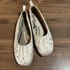 新品ZARAザラ　ビジュー　フラットパンプス 23cm