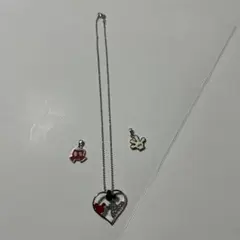 ミッキー ハート型 ネックレスとチャム