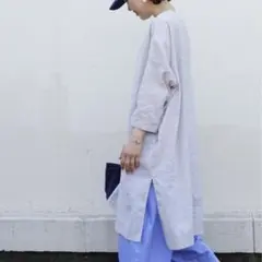 journal standard luxe コットンリネンボーダー チュニックのサムネイル