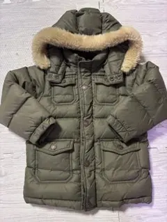 DOUBLE.B ダウンコート ファー付き 100