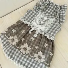 ハンドメイド♡犬服 お花のチュール重ねキャミワンピース - メルカリ