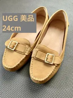 【値下げ中！】UGG 24cm パンプス フラットシューズ ベージュ
