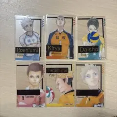 ハイキュー箔押しクリアカード　6枚セット