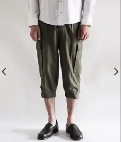 ドイツ軍　ビンテージ　七分丈　カーゴパンツ　難あり