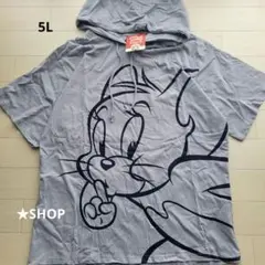 トムとジェリー 半袖 パーカー 大きいサイズ tシャツ 5L