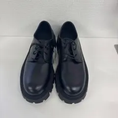 メンズ 厚底 プレーントゥ シューズ ブラック44(F-3)のサムネイル
