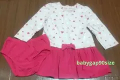 今だけsale♪babygap⭐️ハート模様 ワンピース⭐️オムツカバー付き