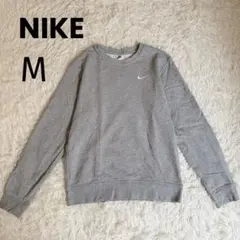 NIKE ナイキ スウェット トレーナー グレー M 刺繍ロゴ ワンポイント　M