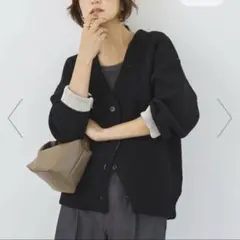 【新品タグ付】AMERICAN HOLIC VネックWフェイスニットカーディガン