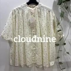 週末値下げ！新品 cloudnine ドット柄 半袖 ブラウス