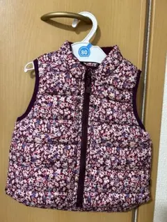 baby GAP 花柄中綿ベスト 12-18ヶ月