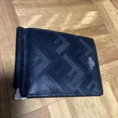 FENDI ブラックレザー マネークリップ