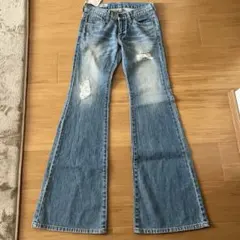 moussy デニムパンツ ブーツカット フレア 25 日本製 インディゴ 06