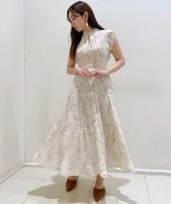 美品 / SNIDEL / スナイデル / ティアードプリーツワンピース