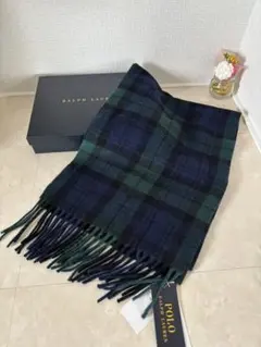 【新品未使用タグ付き】Polo Ralph Lauren チェックウールマフラー