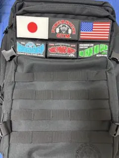 Power house gym バックパック　パッチ付き　黒　破れあり Power house gym バックパック パッチ付き 黒 破れあり - メルカリ