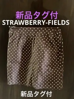 STRAWBERRY-FIELDS ドット柄 ミニスカート ブラウンのサムネイル