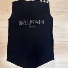BALMAIN ブラック ノースリーブ トップス　Tシャツのサムネイル