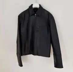 OMAR AFRIDI PLEATED LEATHER HOODIE 46 - メルカリ