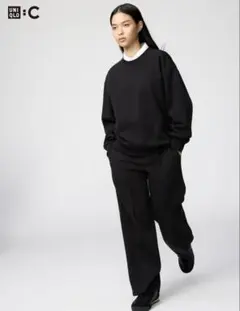 UNIQLO C スウェットストレートパンツ 黒 3XL 新品