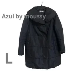 Azul by moussy◇◆あったかコート ミドル丈 中綿 ブラック L