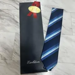 新品未使用品⭐︎Earldom ネクタイ ブルー系 ストライプ柄
