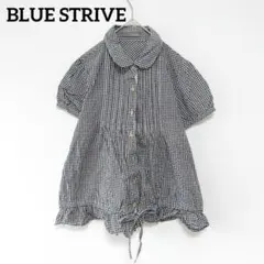 BLUE STRIVE/半袖ブラウス/チェックシャツ/М