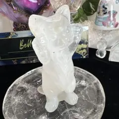 水晶♡ゴールデンヒーラー共生♡立ち猫ちゃんNo.2464