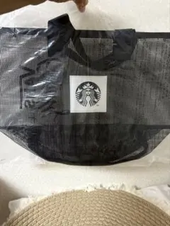 Starbucks メッシュバッグ トートバッグ ブラックのサムネイル