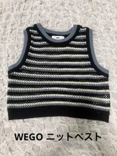WEGO ニットベスト ボーダー柄 Fサイズのサムネイル