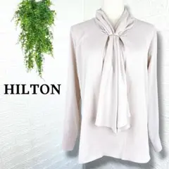 5733【HILTON】ボウタイデザインブラウス 長袖 オフィス フォーマル Mのサムネイル