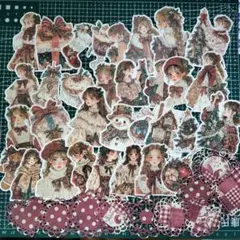 Xmasカット済コラージュシート＆ダイカットレースペーパーセット