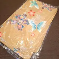 クリーニング済 イエベ向き？ 蝶 花 浴衣 単品 ベージュ 華やか 花火 祭り