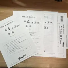 2026年最新】sapix 入室テスト 新2年の人気アイテム - メルカリ