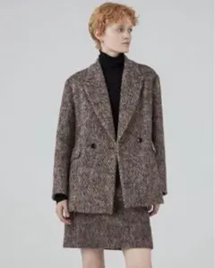 MACPHEE （マカフィー） モヘヤミックスシャギー ダブルブレストジャケットのサムネイル
