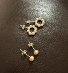 値下げ‼️パールピアス　セット　スタンドピアス