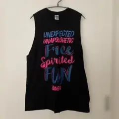 ズンバ　グラフィックプリント タンクトップ 黒