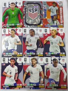 Panini FIFAワールドカップ2026アメリカ代表カード 9枚セット