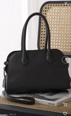 MARLON FIRENZE レザーハンドバッグ NERO 黒 美品✨✨