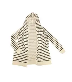 SONIA RYKIEL 長袖パーカー カーディガン ネイビー×白 ボーダー柄のサムネイル