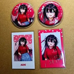 AZKi チェキ風カード&缶バッジセット