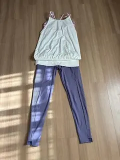 SUKALA レオパードプリントブラトップ S ホワイトブルー ヨガウェア