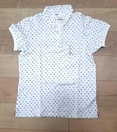 UNIQLO ドット柄ポロシャツ XL ホワイト
