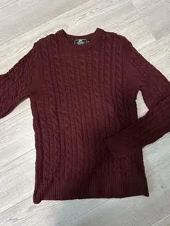 ジーンズファクトリー　ニット　ワインレッド