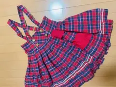 チェック柄ジャンパースカート、アンプリ