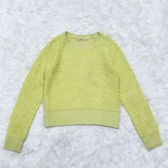 ドロワット　ロートレアモン　ライトグリーン　長袖ニットセーター　サイズ2 綿混